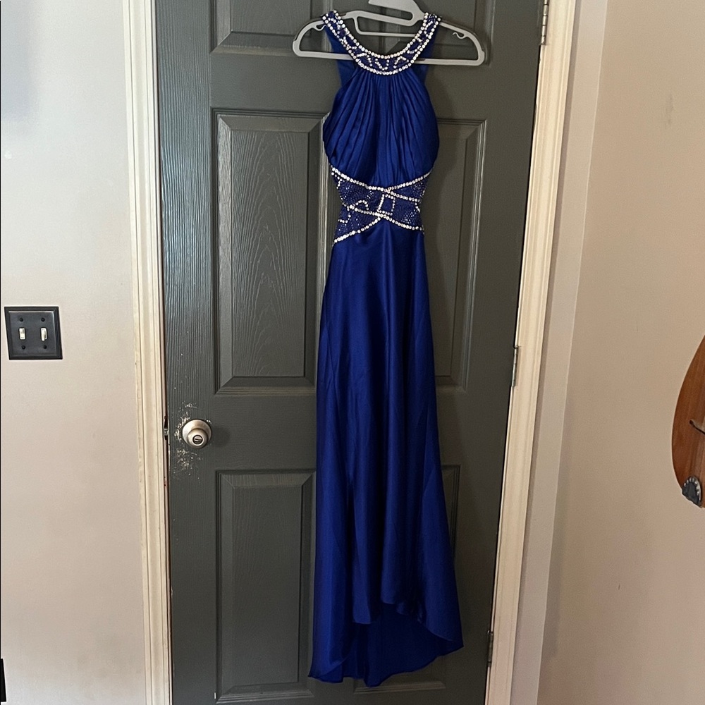 Morgan & Co. Royal Blue Embellished Prom Dress